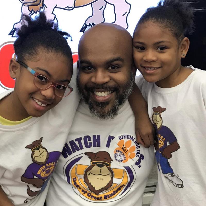 dad and daughters